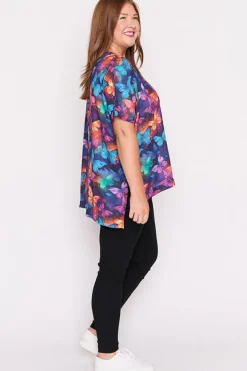 Lorraine Designs Tops*Serena Butterfly Rainbow Top