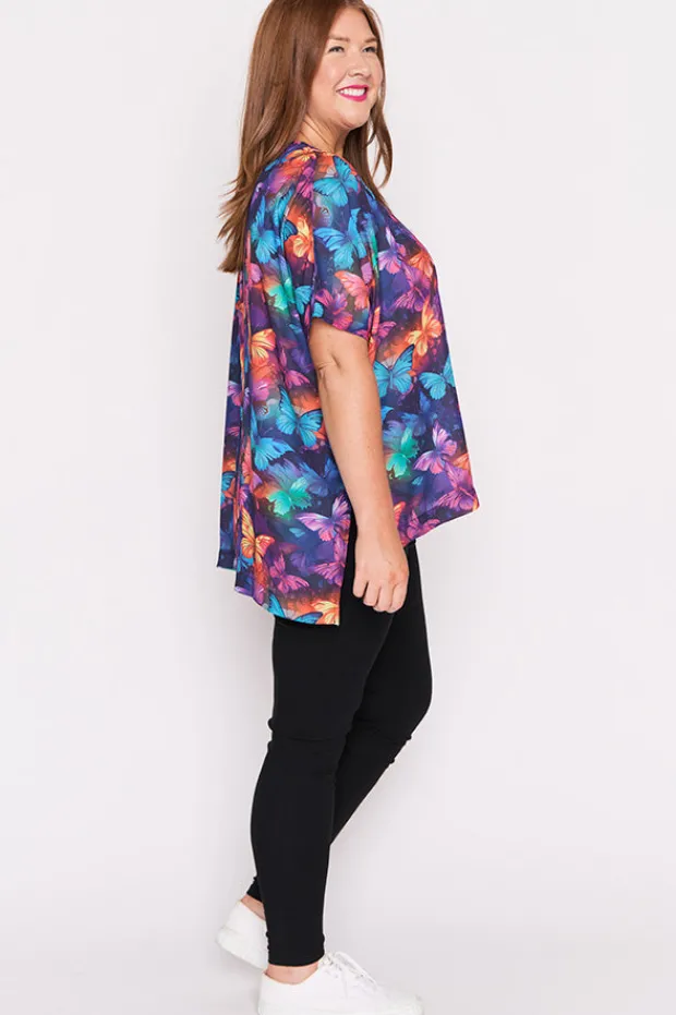 Lorraine Designs Tops*Serena Butterfly Rainbow Top