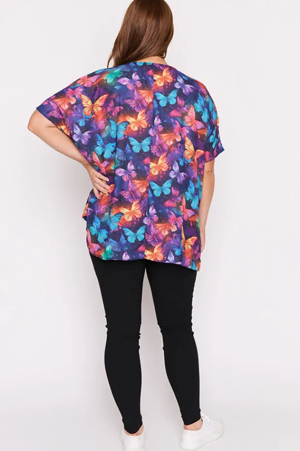 Lorraine Designs Tops*Serena Butterfly Rainbow Top