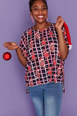 Little Party Dress Tops*Serena Gingerbread Christmas Top