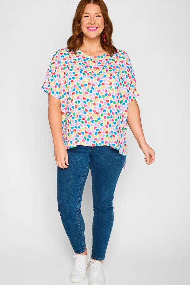 Lorraine Designs Tops*Serena Love Candy White Top