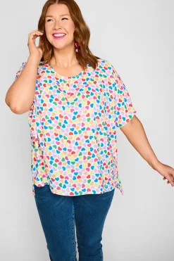 Lorraine Designs Tops*Serena Love Candy White Top