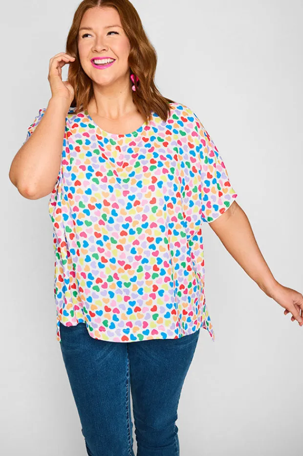 Lorraine Designs Tops*Serena Love Candy White Top