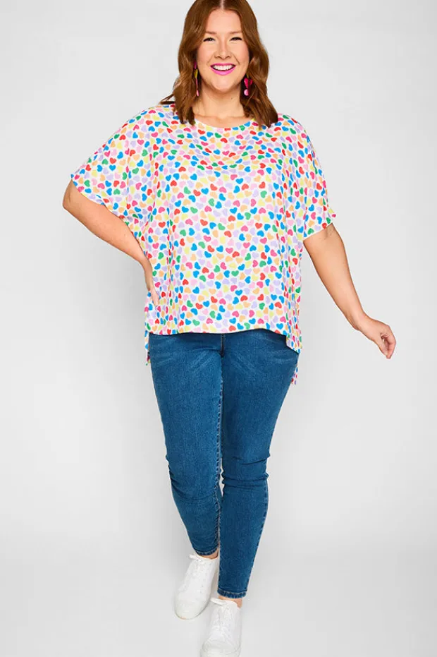 Lorraine Designs Tops*Serena Love Candy White Top