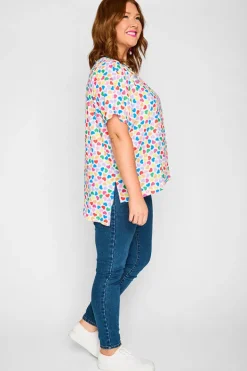 Lorraine Designs Tops*Serena Love Candy White Top