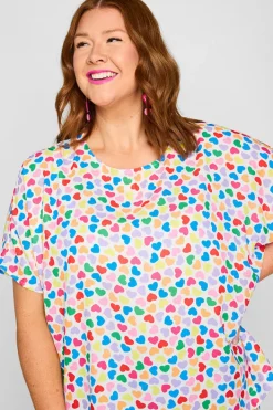 Lorraine Designs Tops*Serena Love Candy White Top