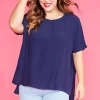 Lorraine Designs Tops*Serena Navy Top