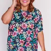 Lorraine Designs Tops*Serena Neon Bloom Top