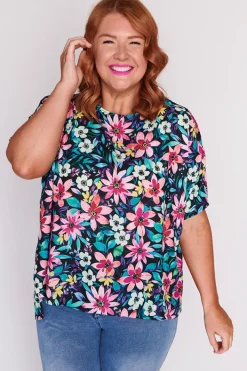 Lorraine Designs Tops*Serena Neon Bloom Top