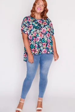 Lorraine Designs Tops*Serena Neon Bloom Top