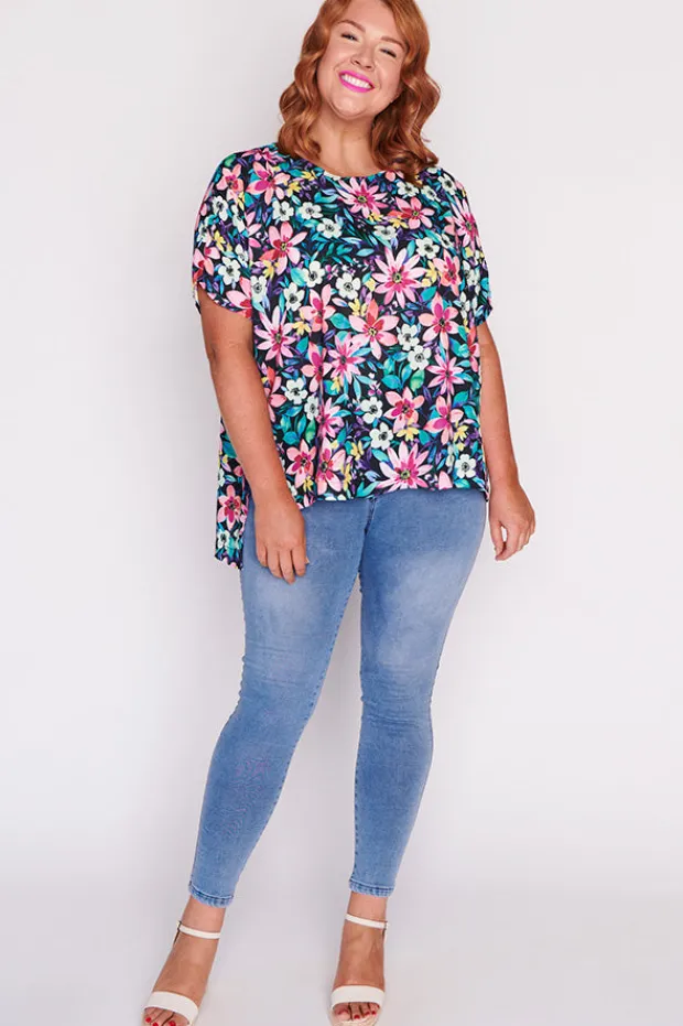 Lorraine Designs Tops*Serena Neon Bloom Top