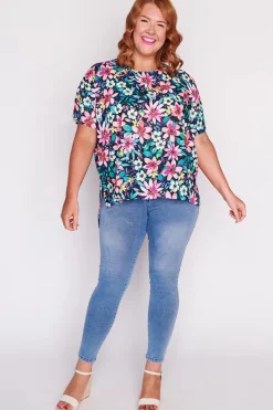 Lorraine Designs Tops*Serena Neon Bloom Top