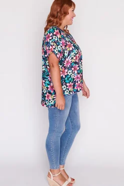 Lorraine Designs Tops*Serena Neon Bloom Top