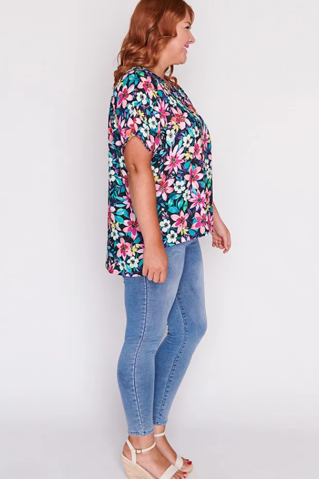 Lorraine Designs Tops*Serena Neon Bloom Top