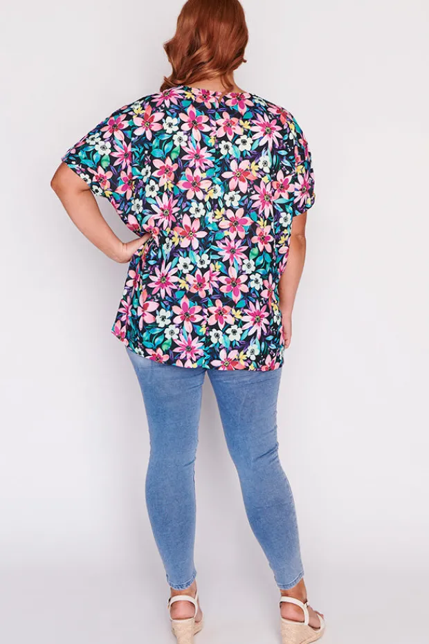 Lorraine Designs Tops*Serena Neon Bloom Top