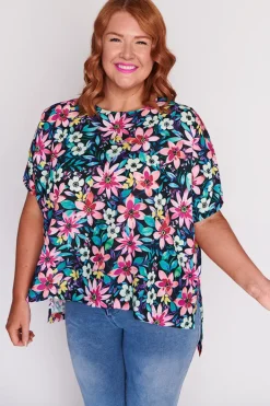 Lorraine Designs Tops*Serena Neon Bloom Top