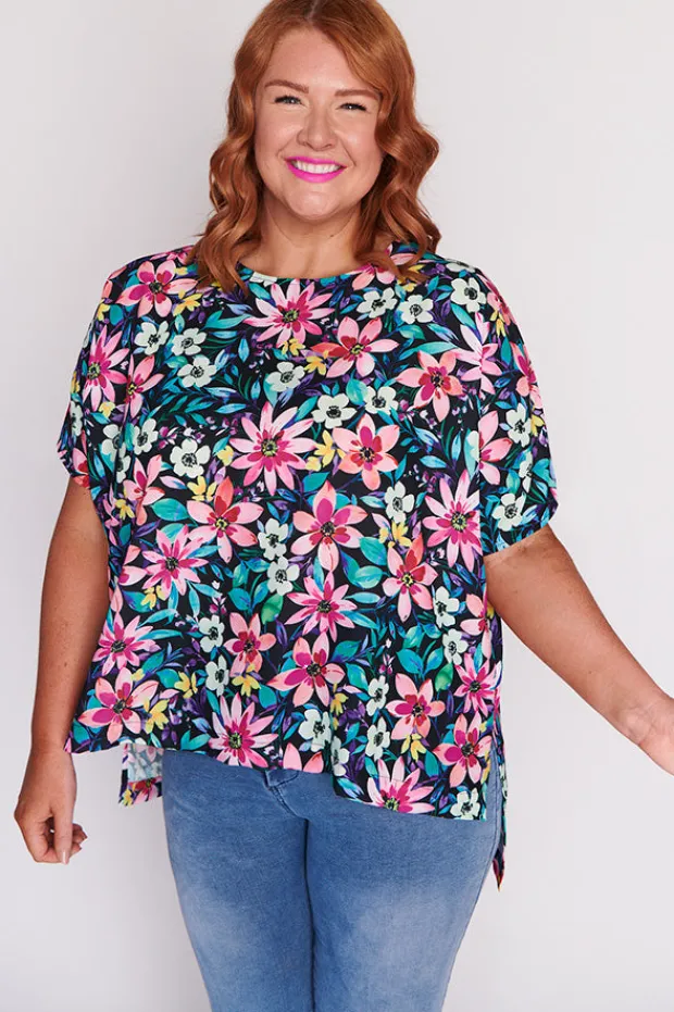 Lorraine Designs Tops*Serena Neon Bloom Top