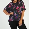 Lorraine Designs Tops*Serena Night Flower Top