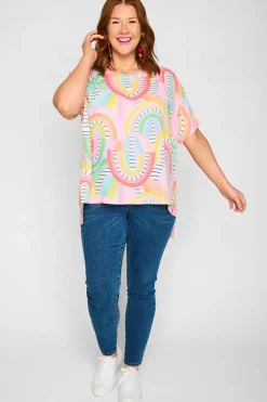 Lorraine Designs Tops*Serena Rainbow Vibing Top