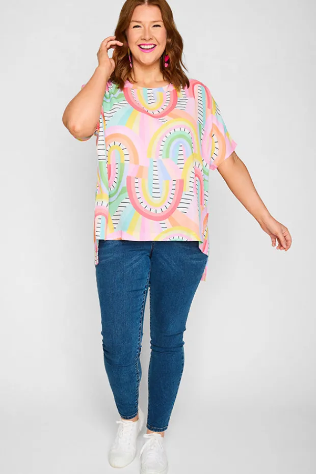Lorraine Designs Tops*Serena Rainbow Vibing Top