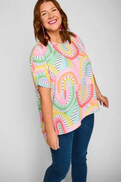 Lorraine Designs Tops*Serena Rainbow Vibing Top