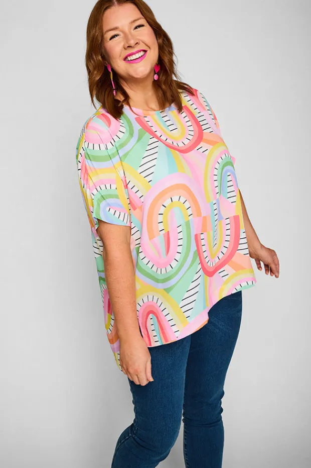 Lorraine Designs Tops*Serena Rainbow Vibing Top