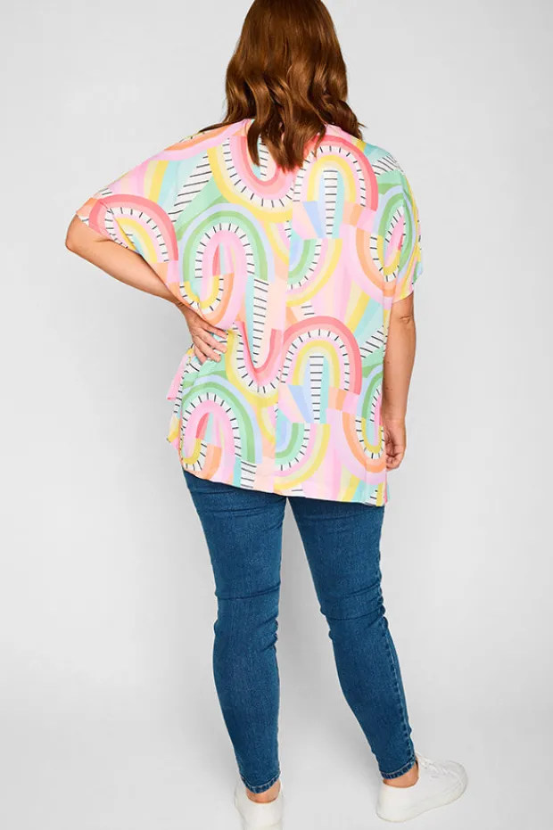 Lorraine Designs Tops*Serena Rainbow Vibing Top