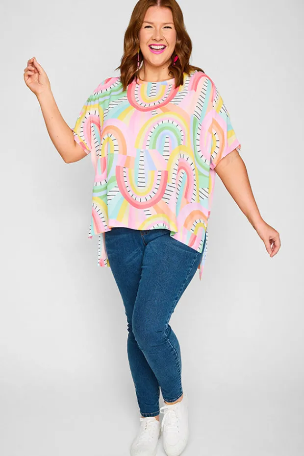 Lorraine Designs Tops*Serena Rainbow Vibing Top