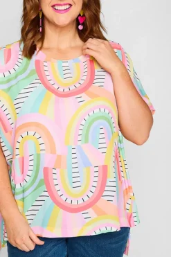 Lorraine Designs Tops*Serena Rainbow Vibing Top