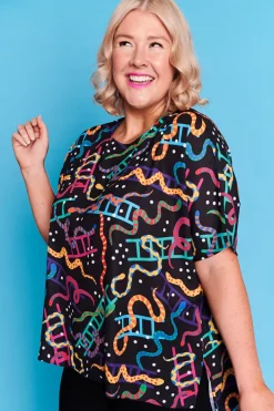 Lorraine Designs Tops*Serena Snakes & Ladders Top