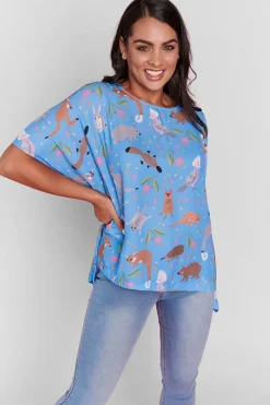 Lorraine Designs Tops*Serena Sweet Aussie Animals Top