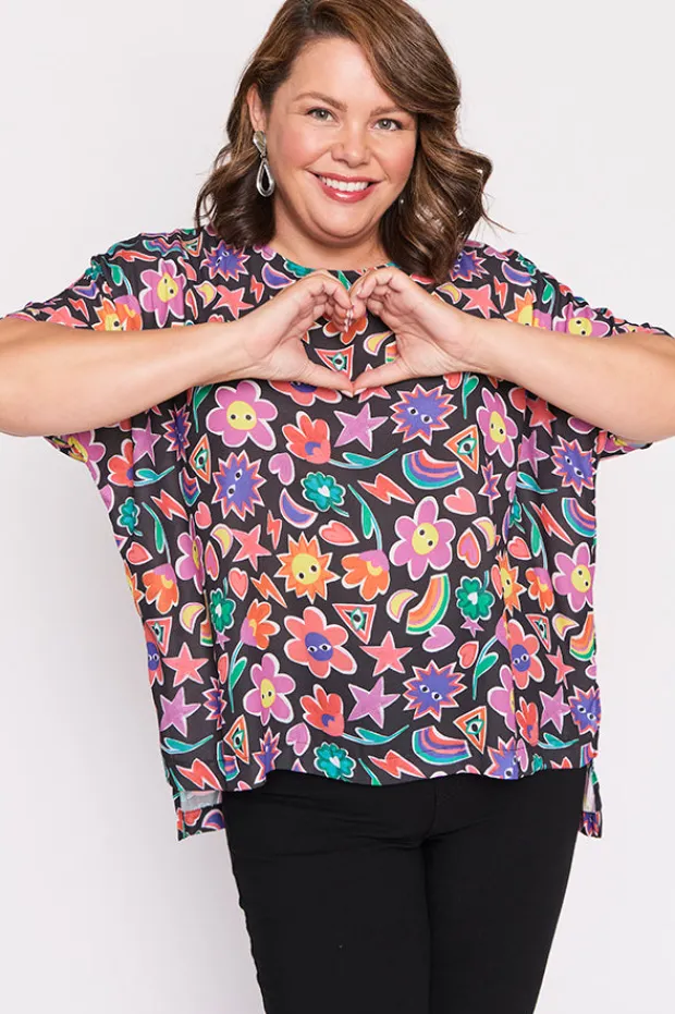 Lorraine Designs Tops*Serena Upsy Daisy Top