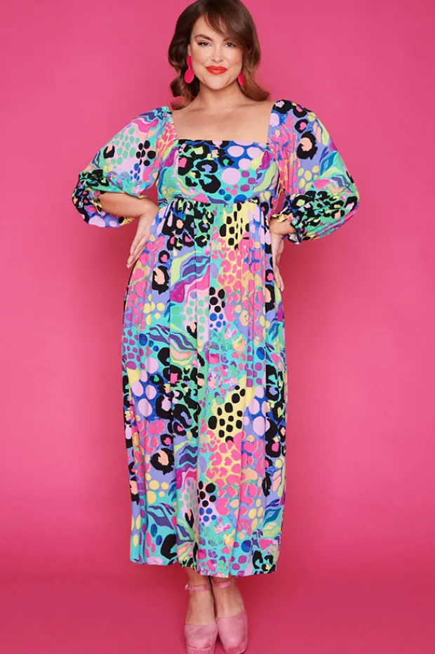 Paper Heart Fit & Flare Dresses | Off The Shoulder Dresses*Sheryl Electric Leopard Dress