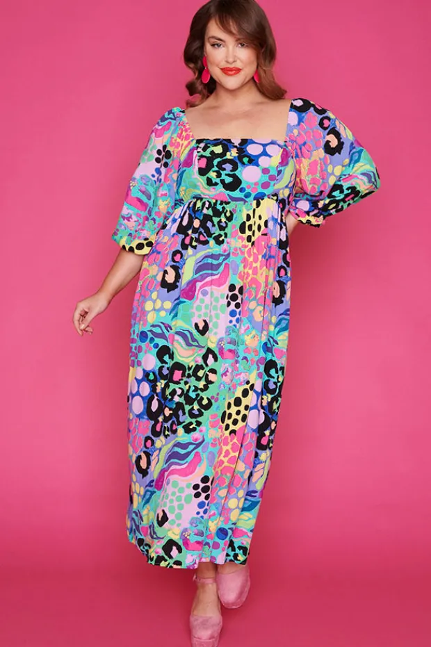 Paper Heart Fit & Flare Dresses | Off The Shoulder Dresses*Sheryl Electric Leopard Dress