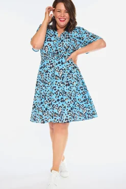 Lorraine Designs Casual Dresses | Mini Dresses*Siena Blue Leopard Dress
