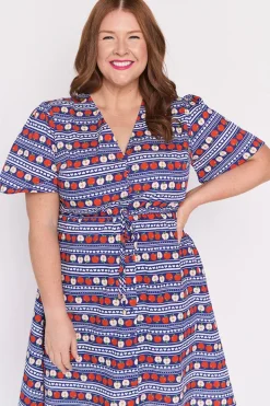 Lorraine Designs Casual Dresses | Knee Length Dresses*Siena Cotton Adoring Apples Dress