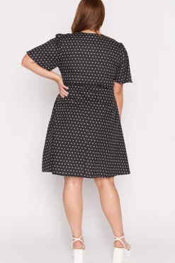 Lorraine Designs Casual Dresses | Knee Length Dresses*Siena Cotton Black Spot Dress