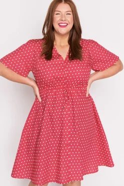Lorraine Designs Casual Dresses | Knee Length Dresses*Siena Cotton Cherry Spot Dress