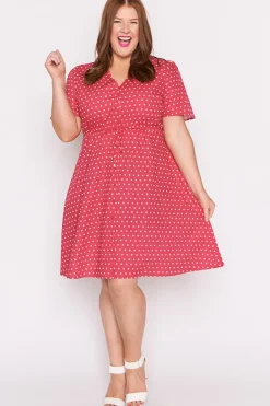 Lorraine Designs Casual Dresses | Knee Length Dresses*Siena Cotton Cherry Spot Dress