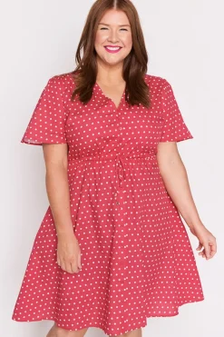 Lorraine Designs Casual Dresses | Knee Length Dresses*Siena Cotton Cherry Spot Dress