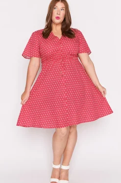 Lorraine Designs Casual Dresses | Knee Length Dresses*Siena Cotton Cherry Spot Dress