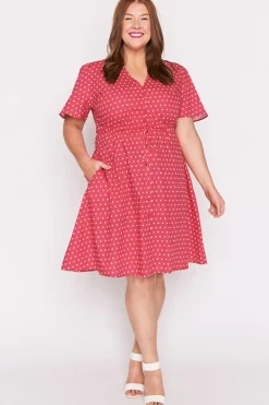 Lorraine Designs Casual Dresses | Knee Length Dresses*Siena Cotton Cherry Spot Dress