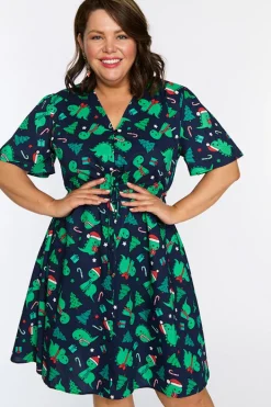 Lorraine Designs Casual Dresses | Mini Dresses*Siena Cotton Dino Christmas Dress