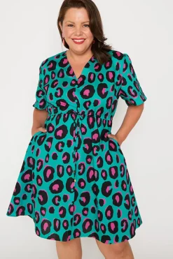 Lorraine Designs Casual Dresses | Mini Dresses*Siena Cotton Minty Leopard Dress