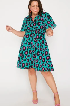 Lorraine Designs Casual Dresses | Mini Dresses*Siena Cotton Minty Leopard Dress
