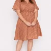 Lorraine Designs Casual Dresses | Knee Length Dresses*Siena Cotton Mocha Spot Dress