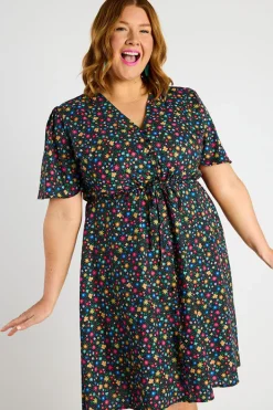 Lorraine Designs Casual Dresses | Mini Dresses*Siena Ditsy Black Dress