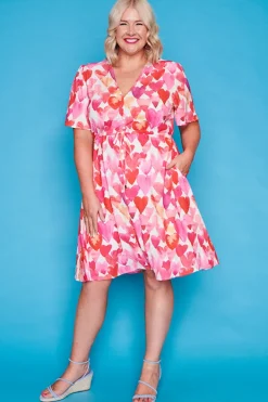 Lorraine Designs Casual Dresses | Fit & Flare Dresses*Siena Painterly Hearts Dress