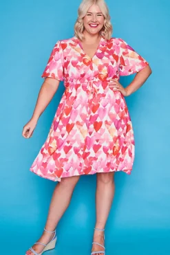 Lorraine Designs Casual Dresses | Fit & Flare Dresses*Siena Painterly Hearts Dress