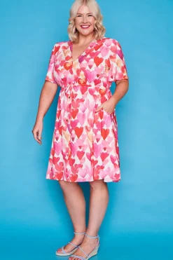 Lorraine Designs Casual Dresses | Fit & Flare Dresses*Siena Painterly Hearts Dress